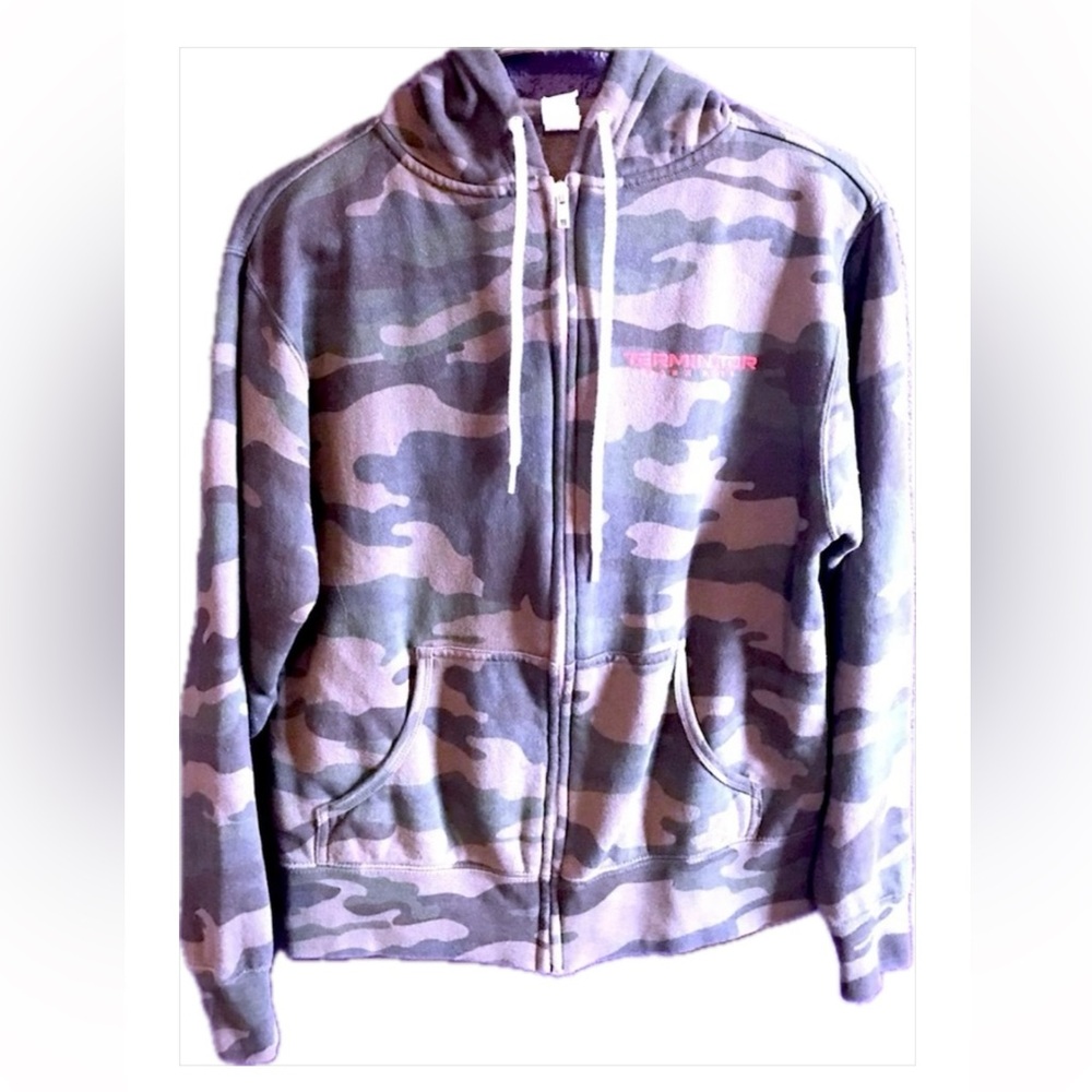 Terminator “Dark Fate” camouflage fleece promotional hoodie was never for sale